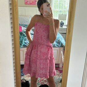 Cute floral pink sundress